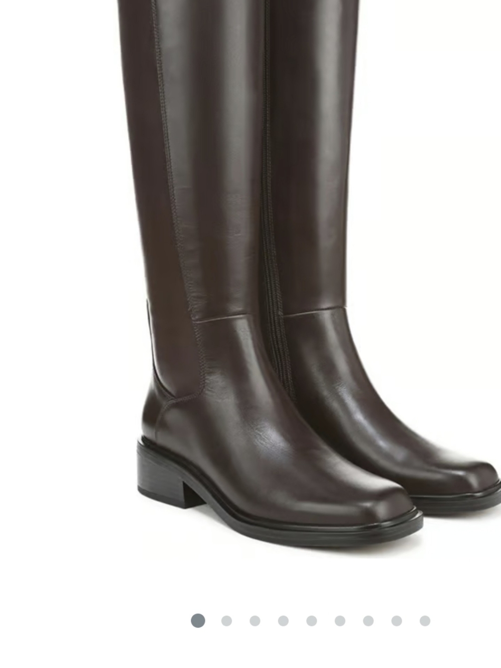 Franco Sarto Gissela Over-the-Knee Leather Boots in Dark Brown